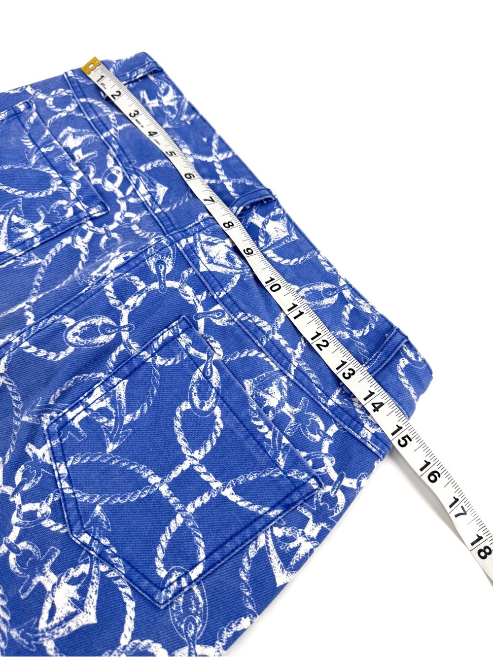 J McLAUGHLIN Nautical Anchor & Rope Print LEXI Jeans - Picture 6 of 8
